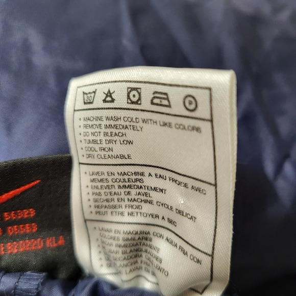 Nike‎ Men Activewear Pants XL Blue Windbreaker Logo Spellout Drawstring - Picture 11 of 11